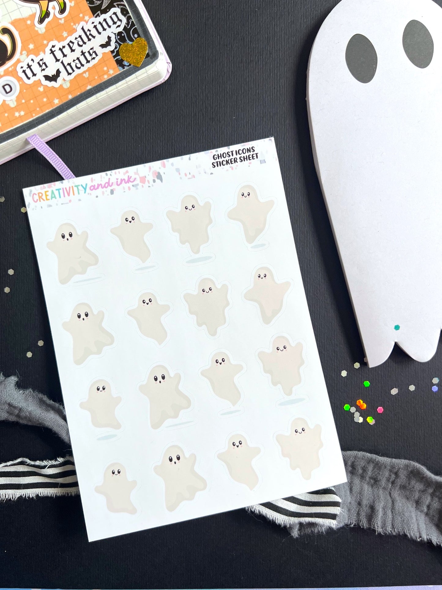 Ghost Icons Sticker Sheet