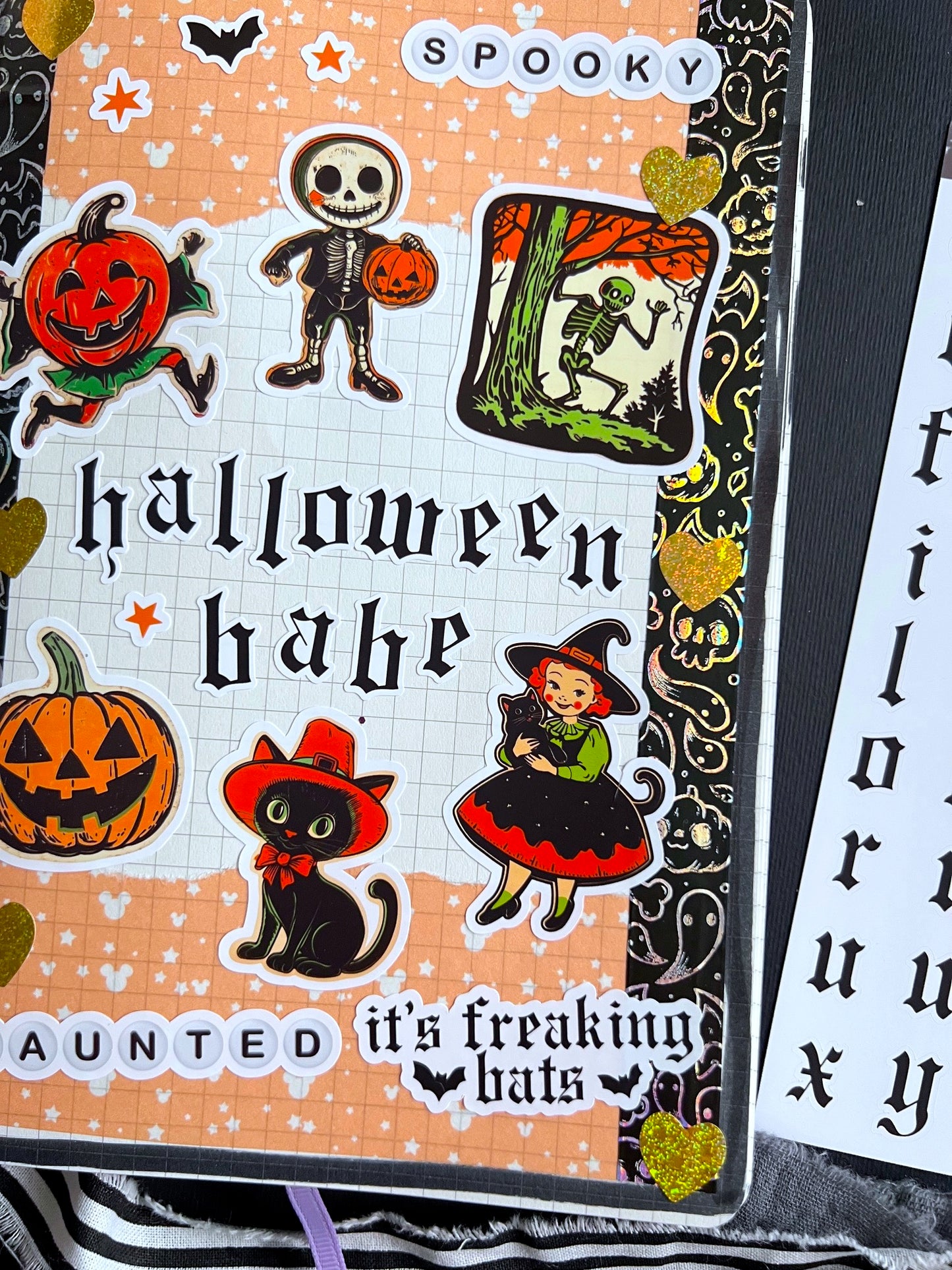 Old English Letters Sticker Sheet