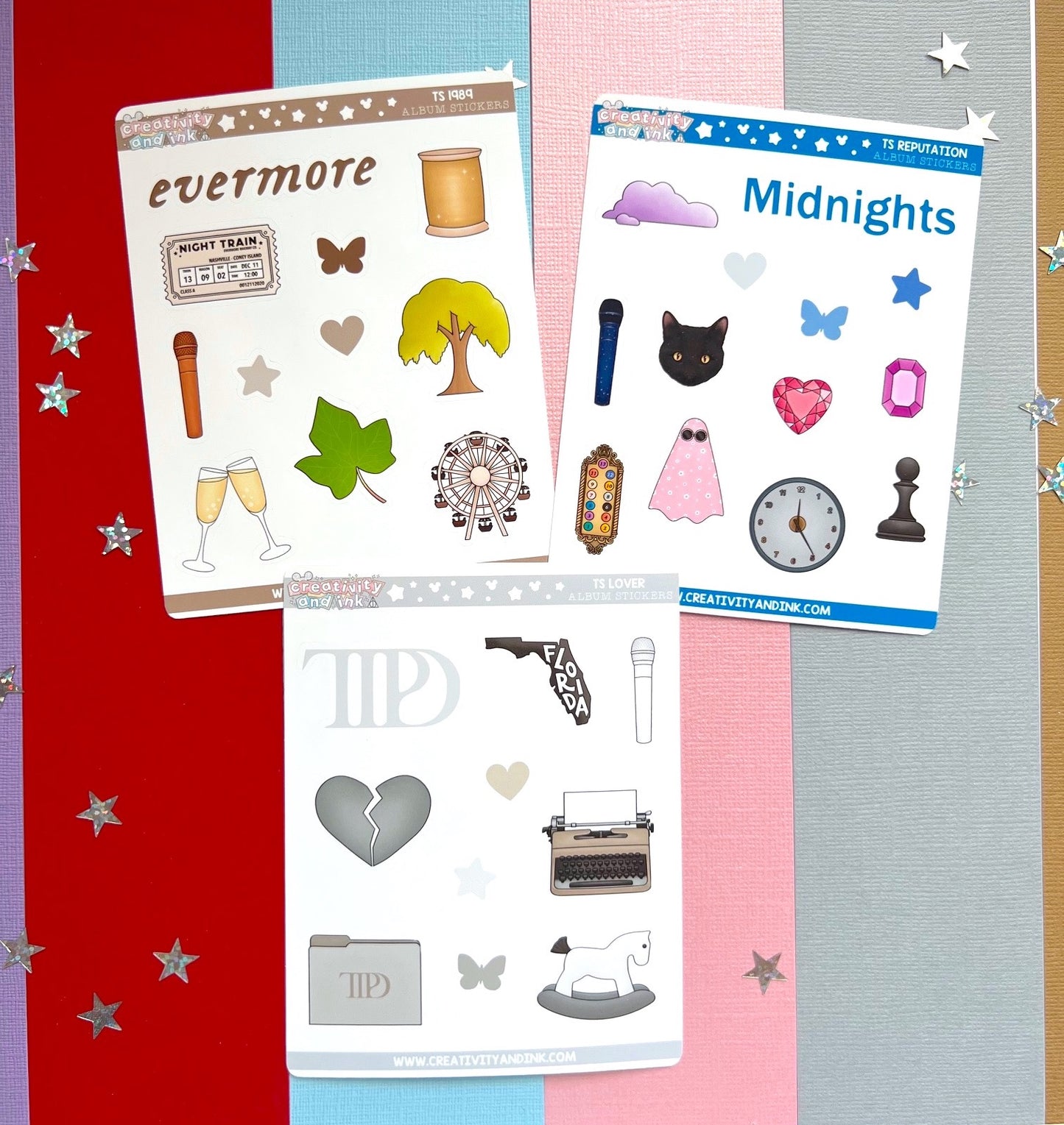 TS Albums / Quarter Deco Sticker Sheets