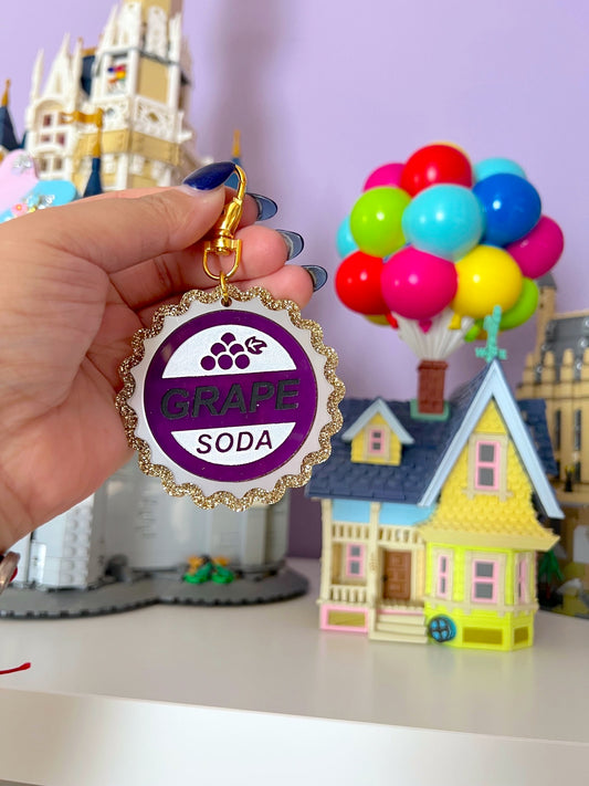 Grape Soda Bag Charm / Keychain