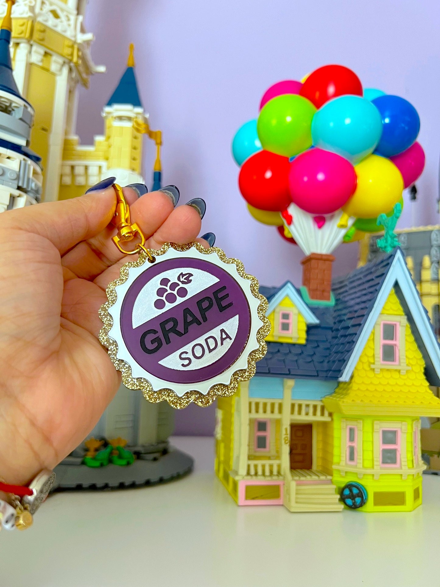 Grape Soda Bag Charm / Keychain