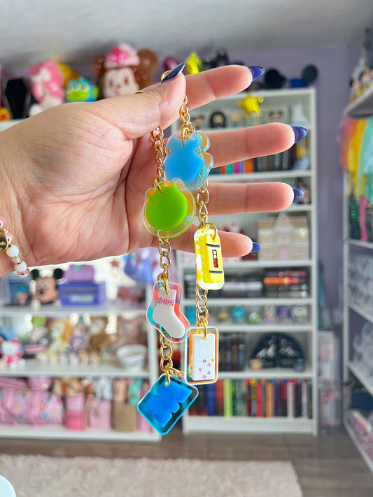 Monster Icons Large Acrylic Bag Chain