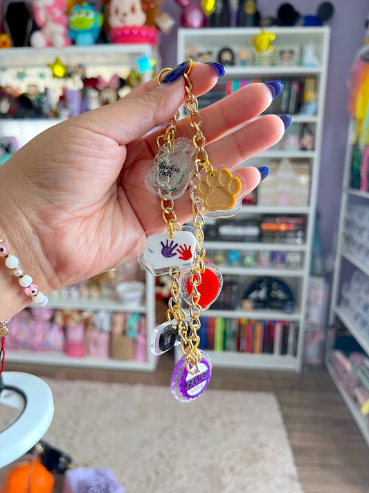 Paradise Icons Large Acrylic Bag Chain