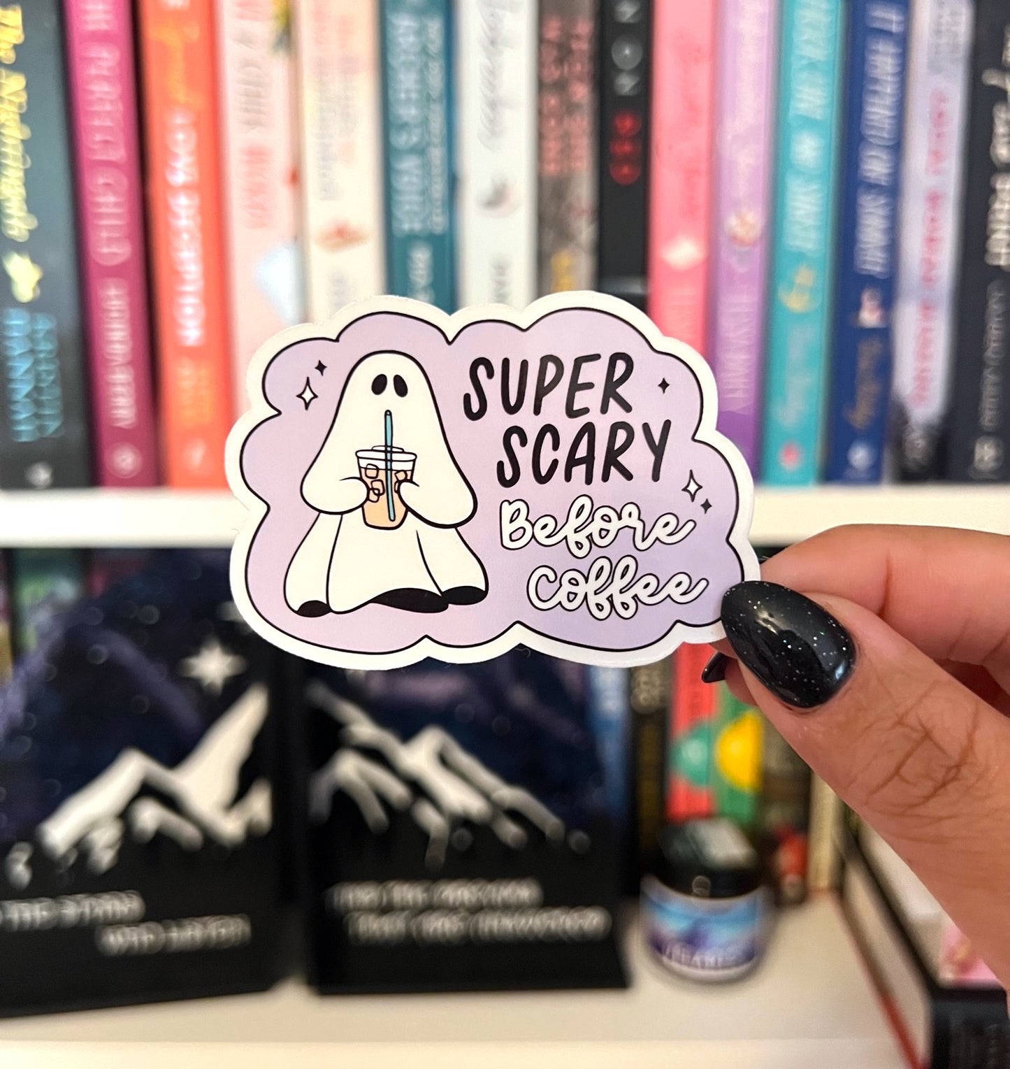 Scary before Coffee / Die Cut Sticker