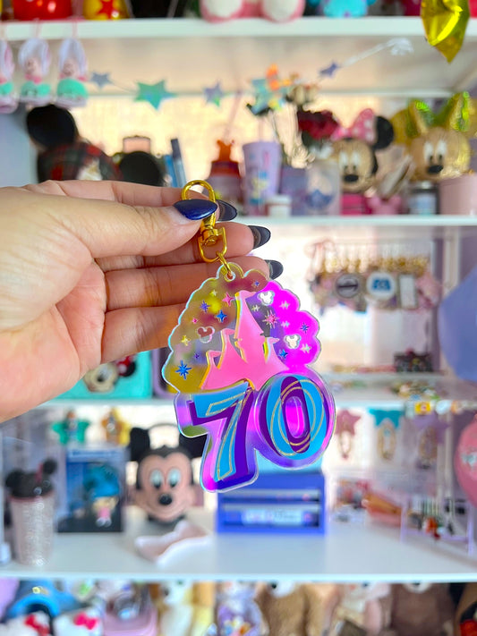 70th Celebration Bag Charm / Keychain
