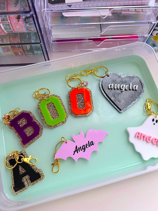 Personalized Bat Acrylic Keychain