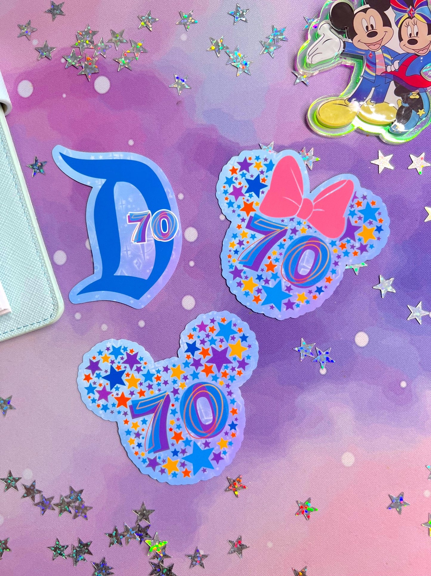 70th Celebration Die Cut Sticker