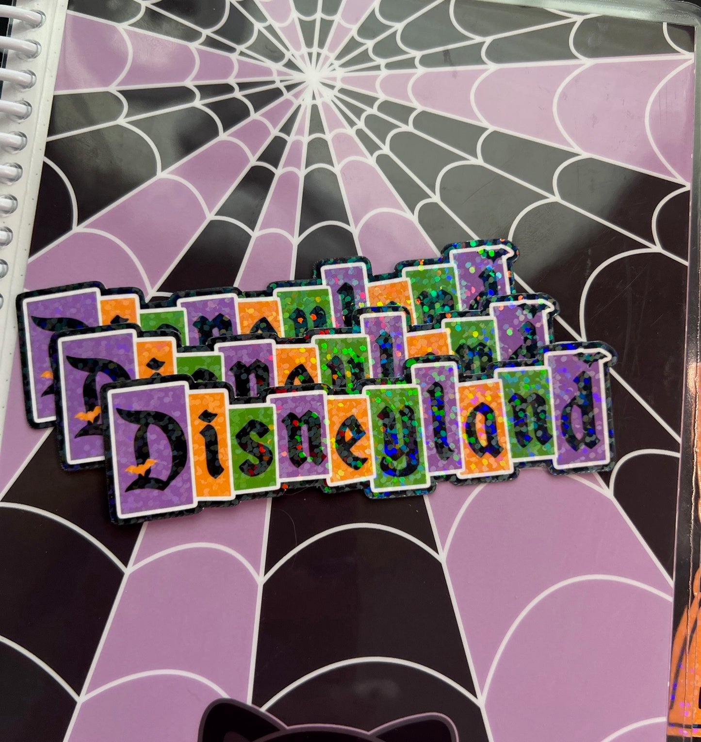 Halloween Park Marquee / Glitter Die Cut Sticker