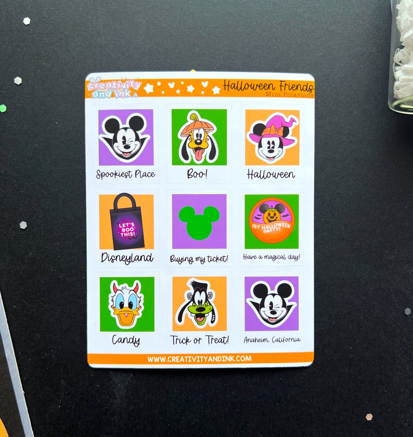 Halloween Friends Polaroid Stickers