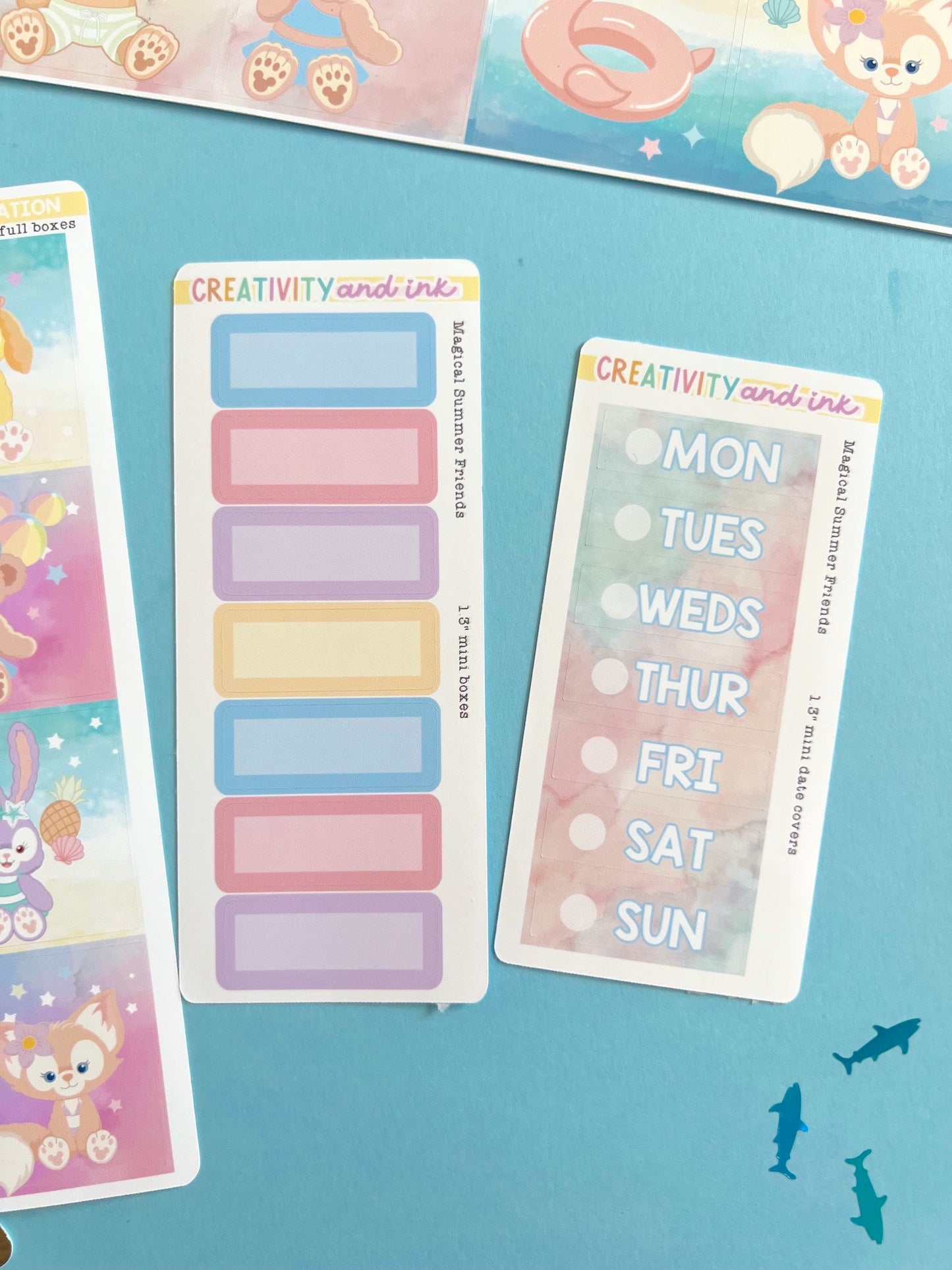 Magical Summer Friends / Mini Boxes - Sheets (1.3" SIZE)