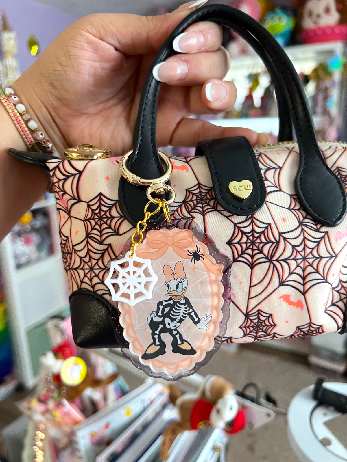Skeleton Girl Duck - Keychain / Bag Charm