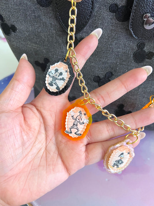 Skeleton Party Large Acrylic Bag Chain