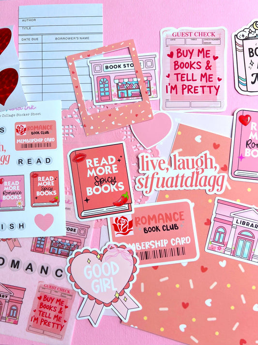 NEW! Romance Reader / Collage & Sticker Pack