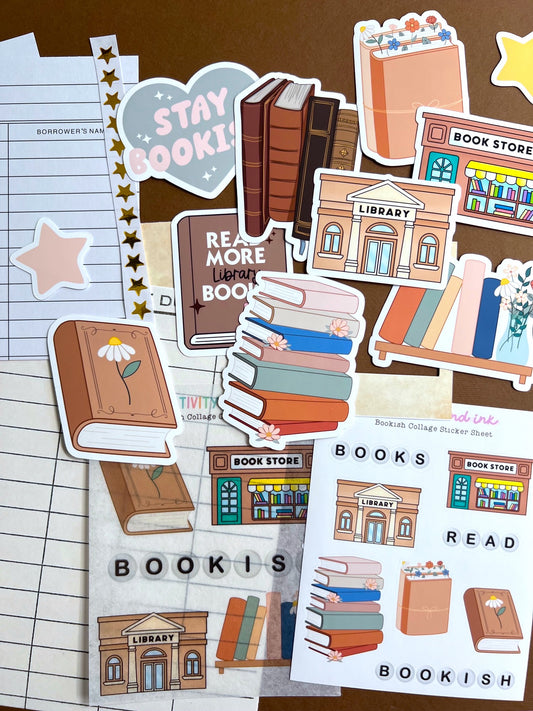 NEW! Bookish / Collage & Sticker Pack