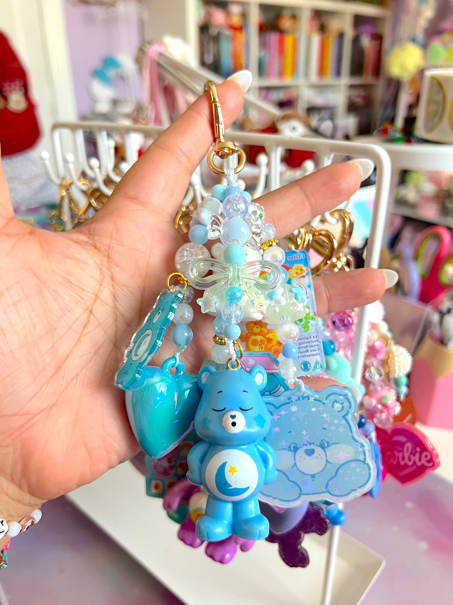 Handmade Fancy & Chunky Beaded Bag Charm - #6 (LIMITED)