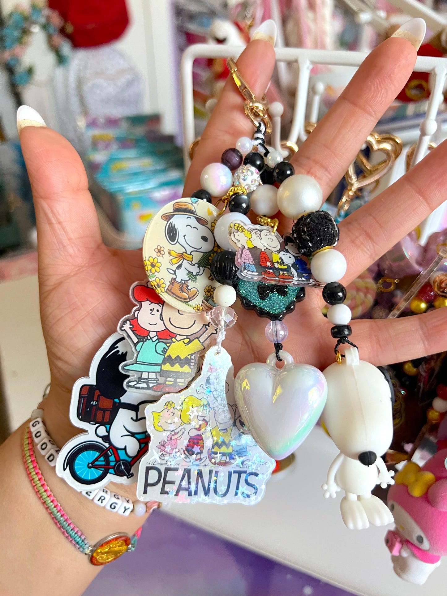 Handmade Fancy & Chunky Beaded Bag Charm - #17 (LIMITED)