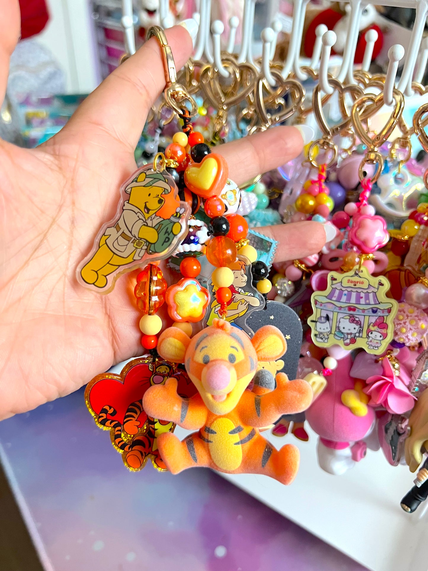 Handmade Fancy & Chunky Beaded Bag Charm - #20 (LIMITED)