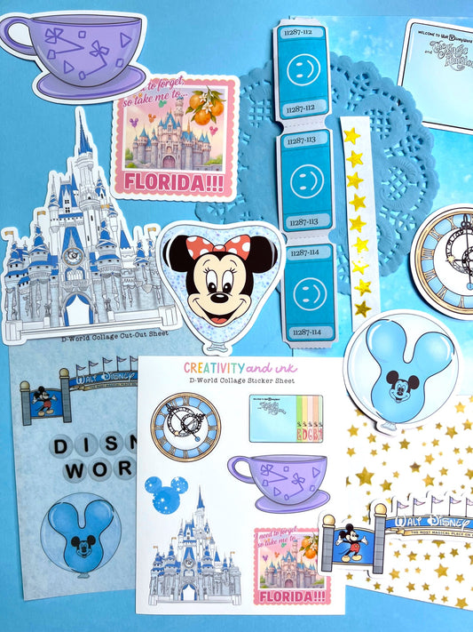 NEW! D-World / Collage & Sticker Pack