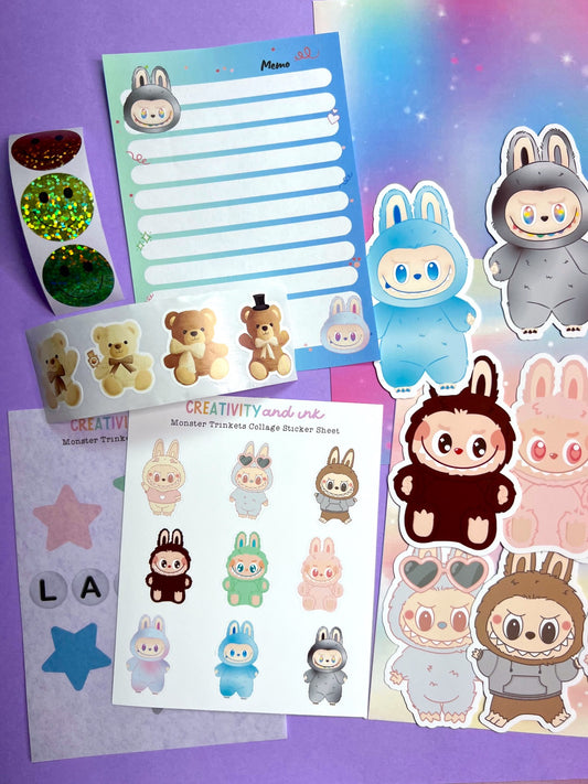 NEW! Monster Trinkets / Collage & Sticker Pack