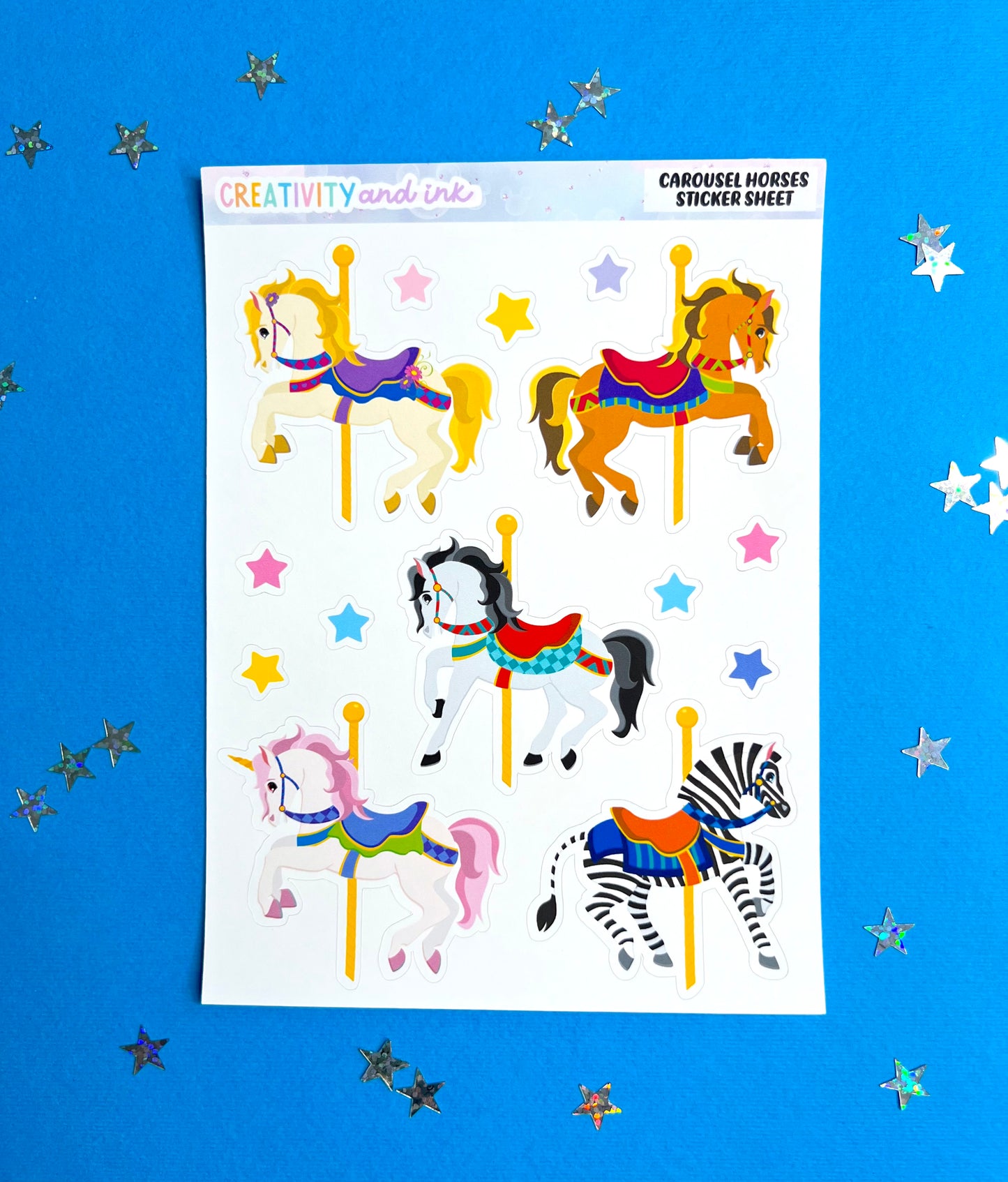 Carousel Horses / Sticker Sheet