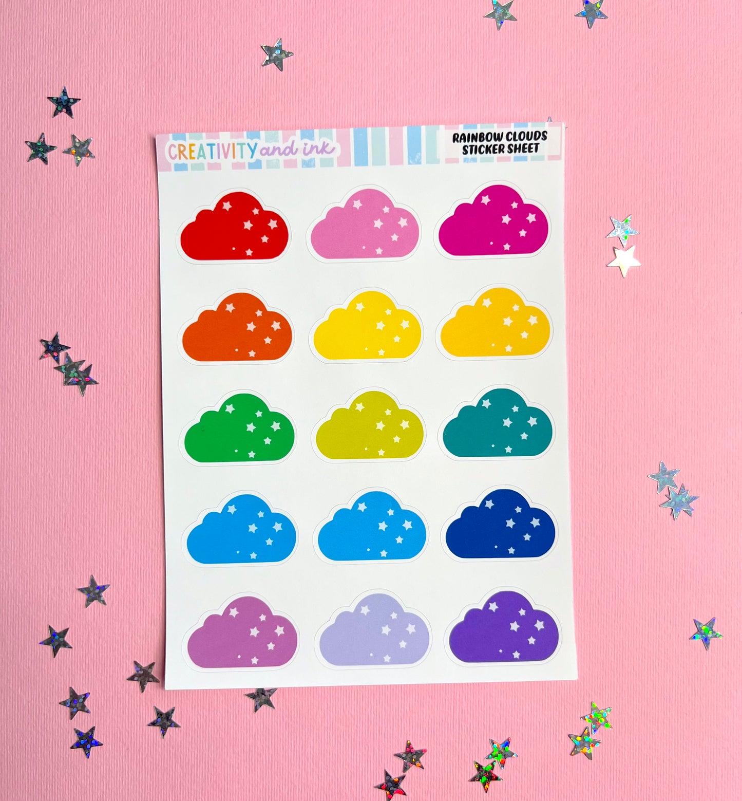 Rainbow Clouds / Sticker Sheet