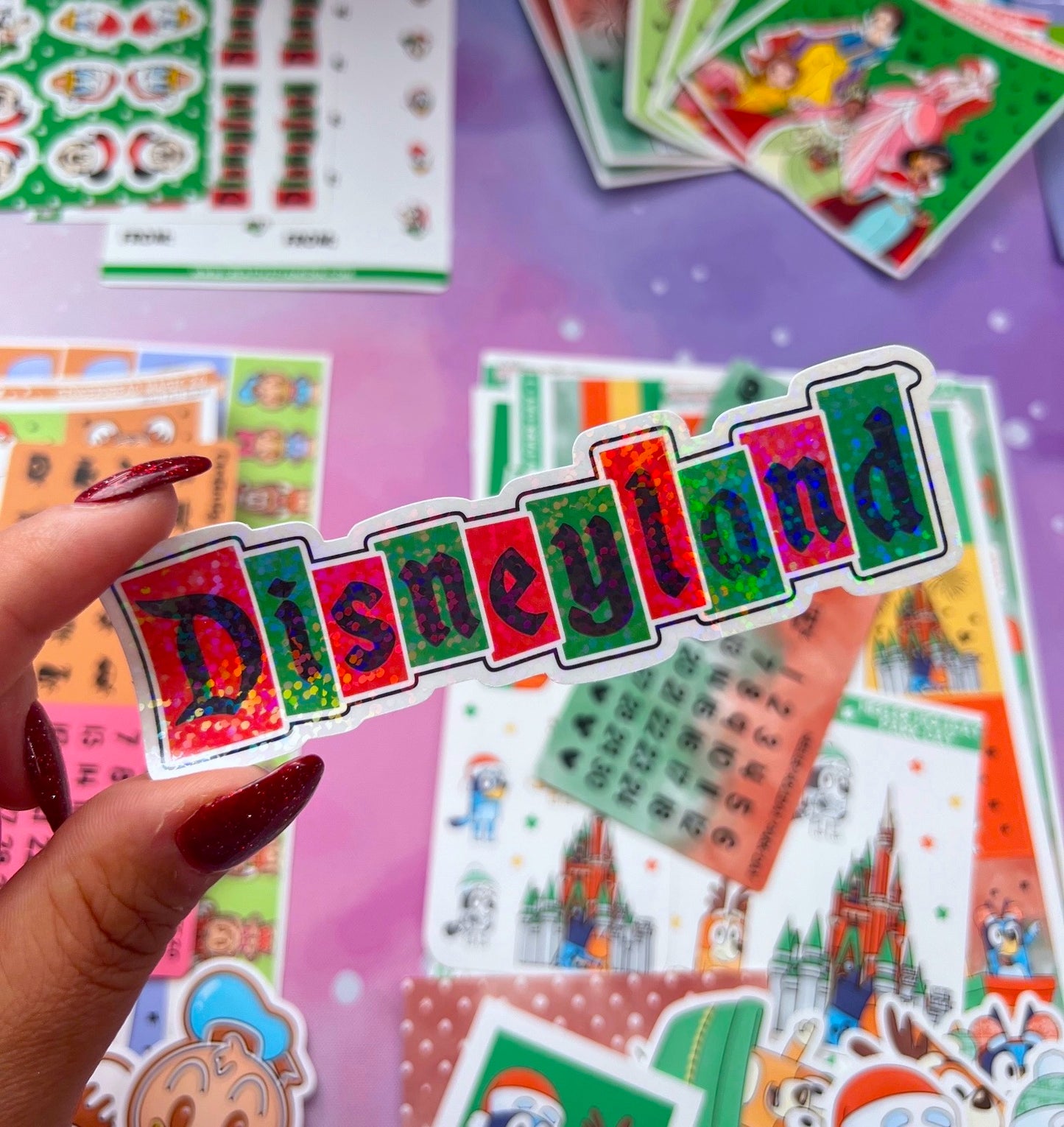 Holiday Park Marquee / Glitter Die Cut Sticker