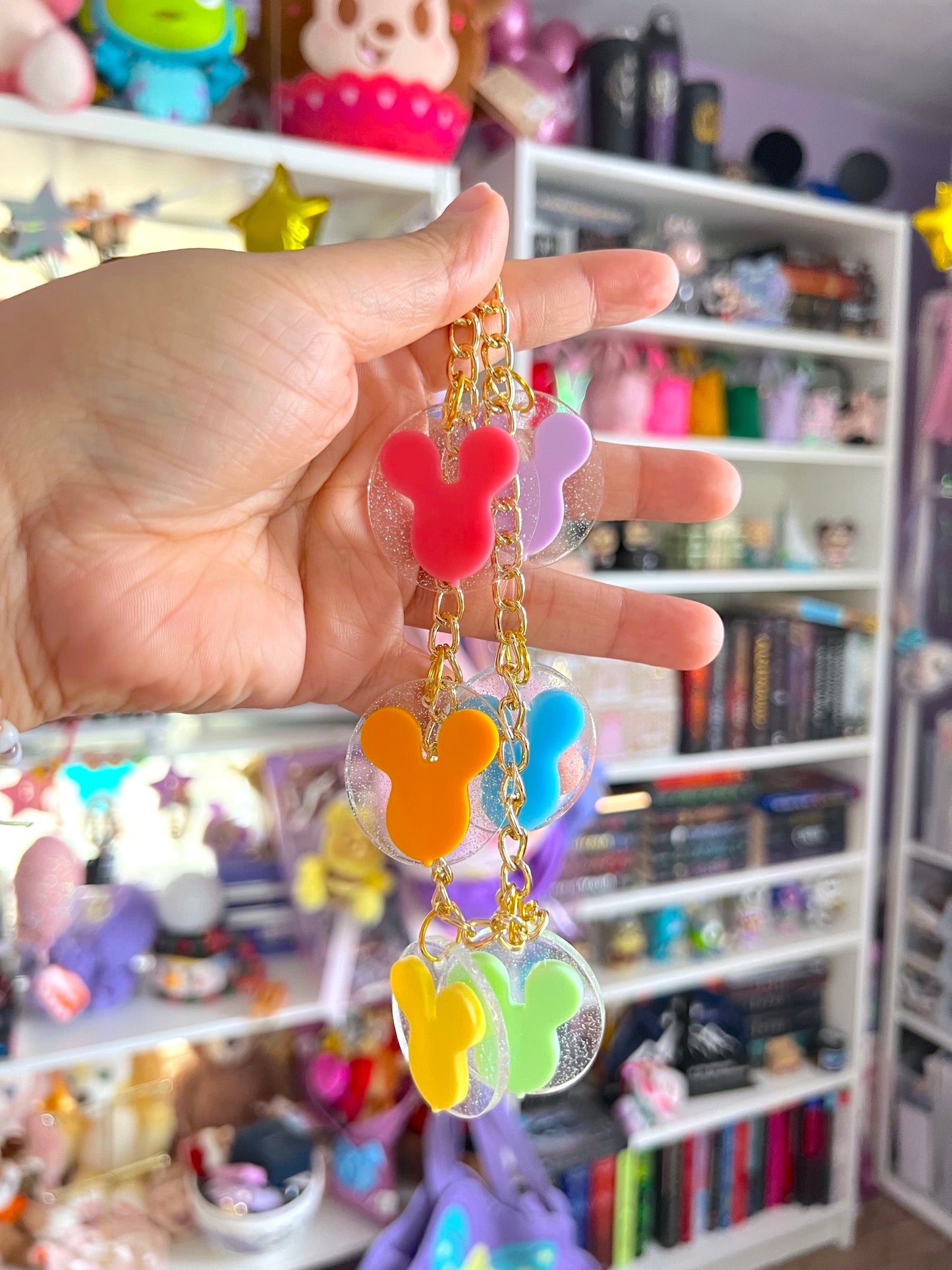 Pastel Balloons Large Acrylic Bag Chain