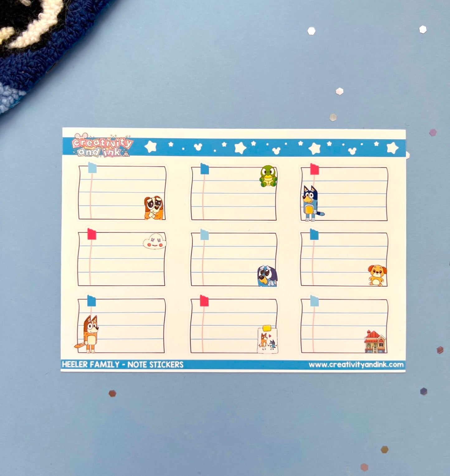 Heeler Family / Notes Stickers