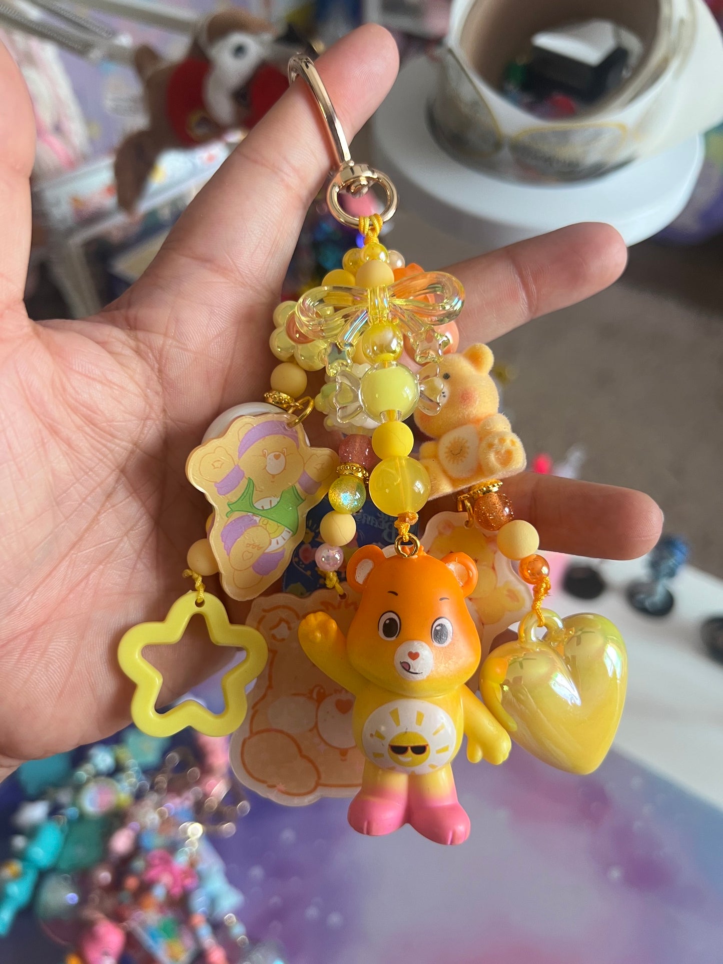 Handmade Fancy & Chunky Beaded Bag Charm - #4