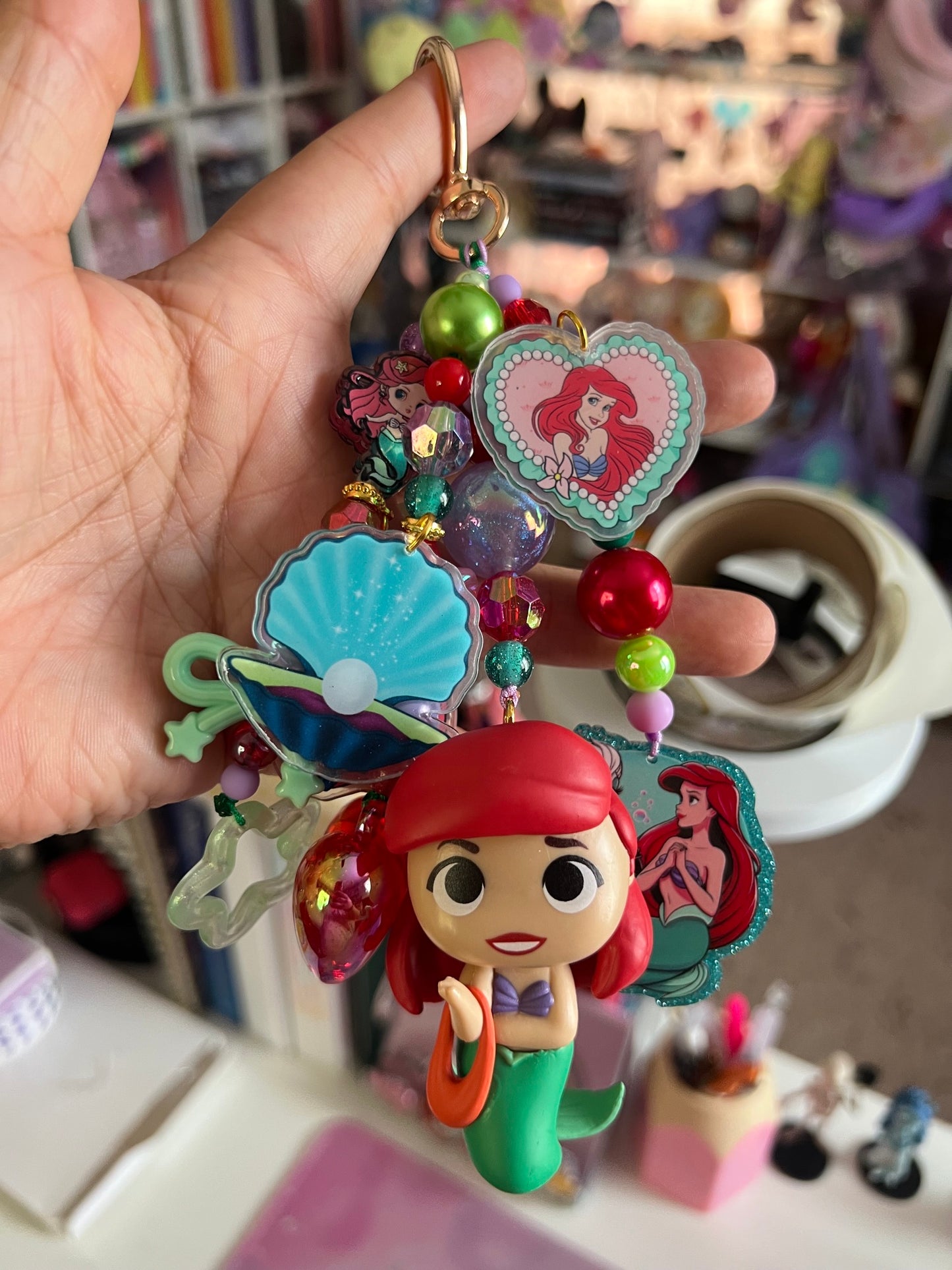 Handmade Fancy & Chunky Beaded Bag Charm - #24