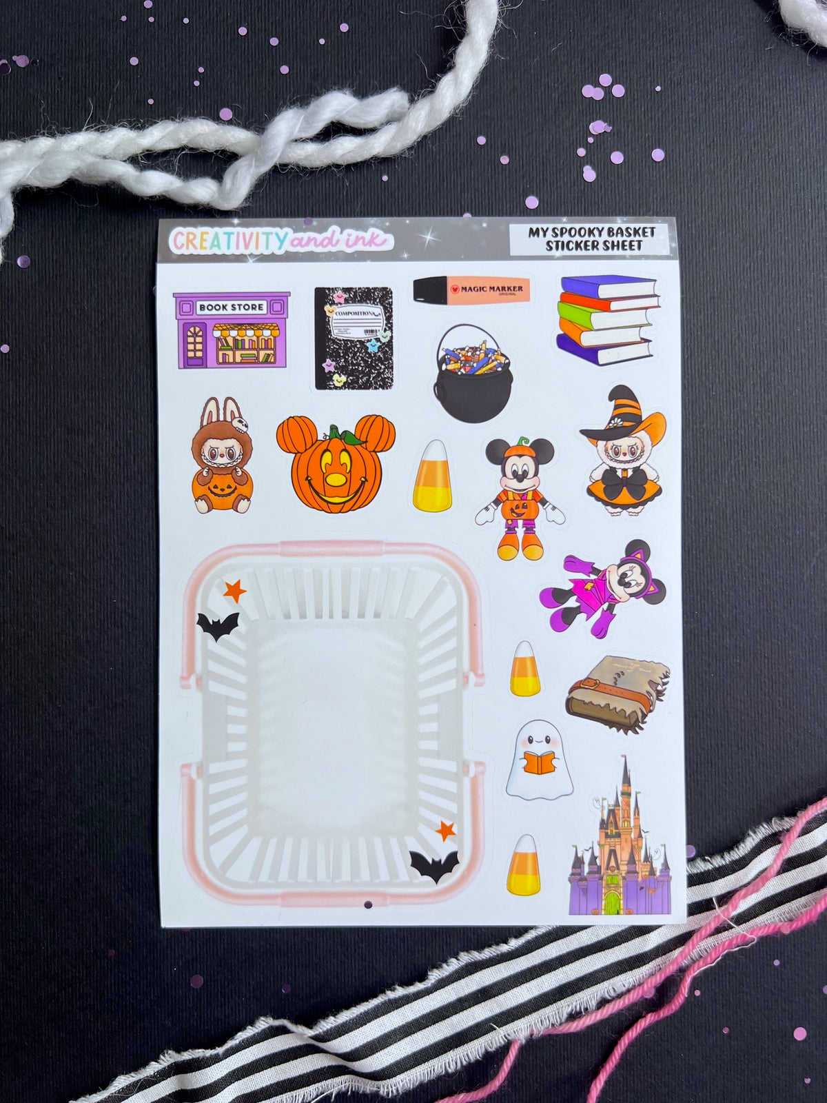 Trick or Treat Basket / Sticker Sheet