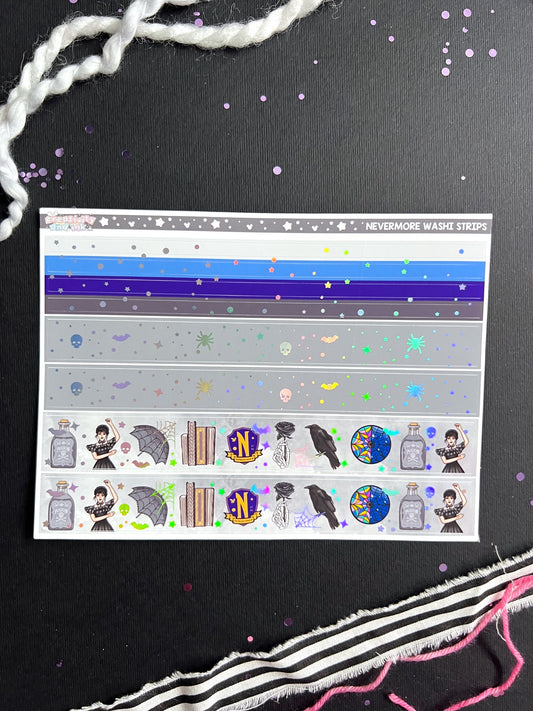 Nevermore / Holographic Foil Washi Strips