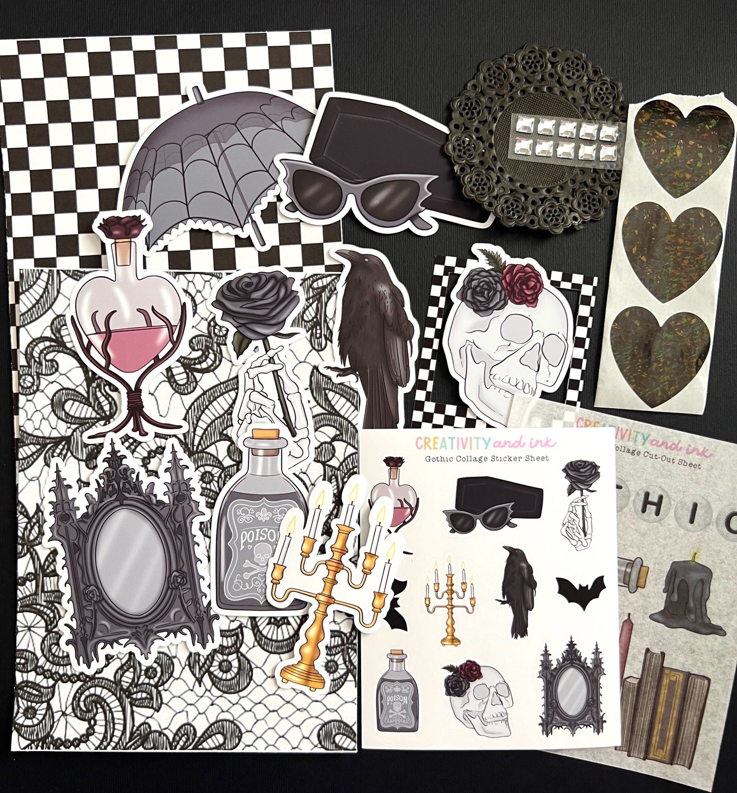NEW! Gothic / Collage & Sticker Pack