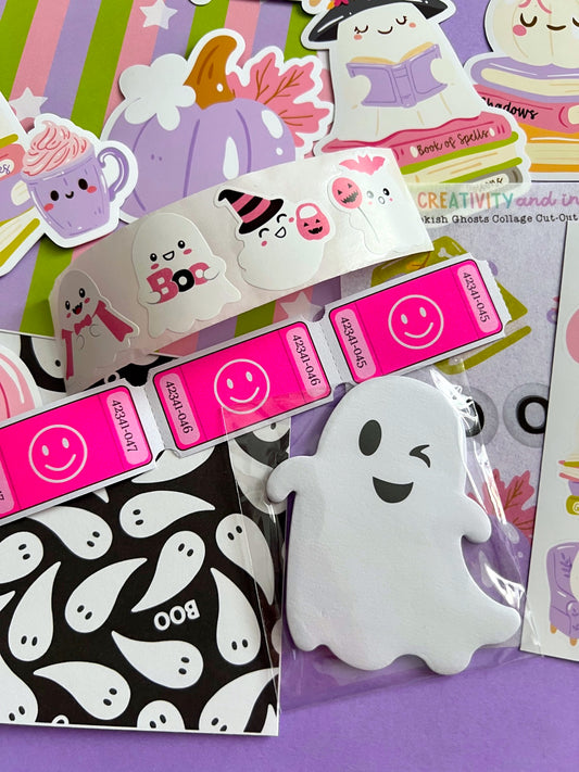 NEW! Bookish Ghosts / Collage & Sticker Pack