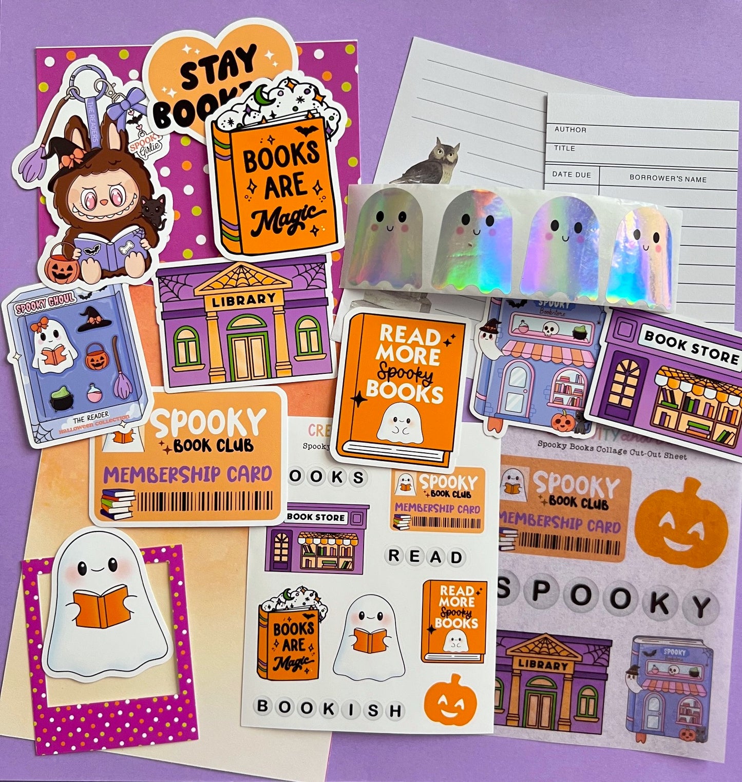 NEW! Spooky Reader / Collage & Sticker Pack