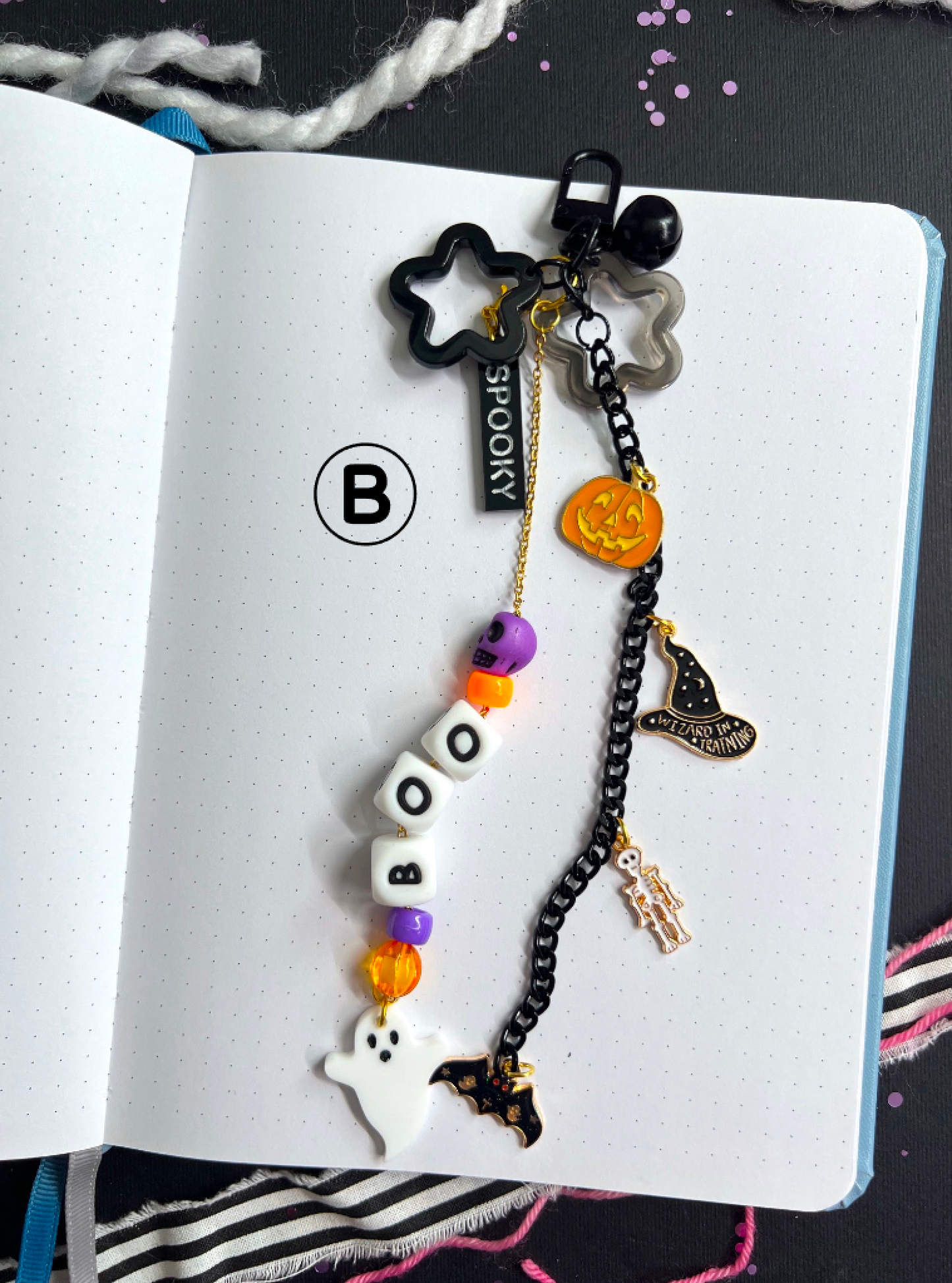 Handmade Halloween JUNK JOURNAL Charms