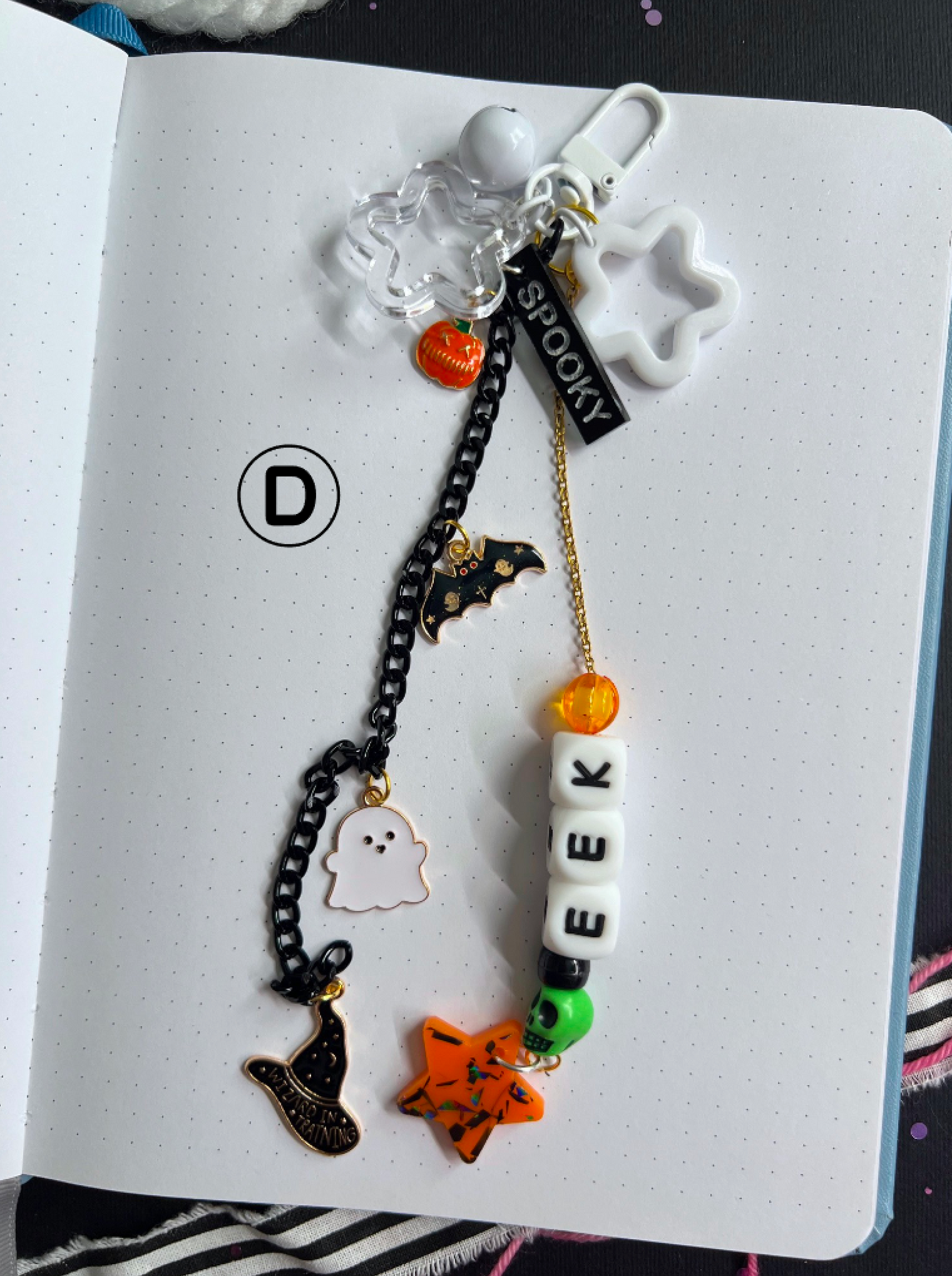 Handmade Halloween JUNK JOURNAL Charms