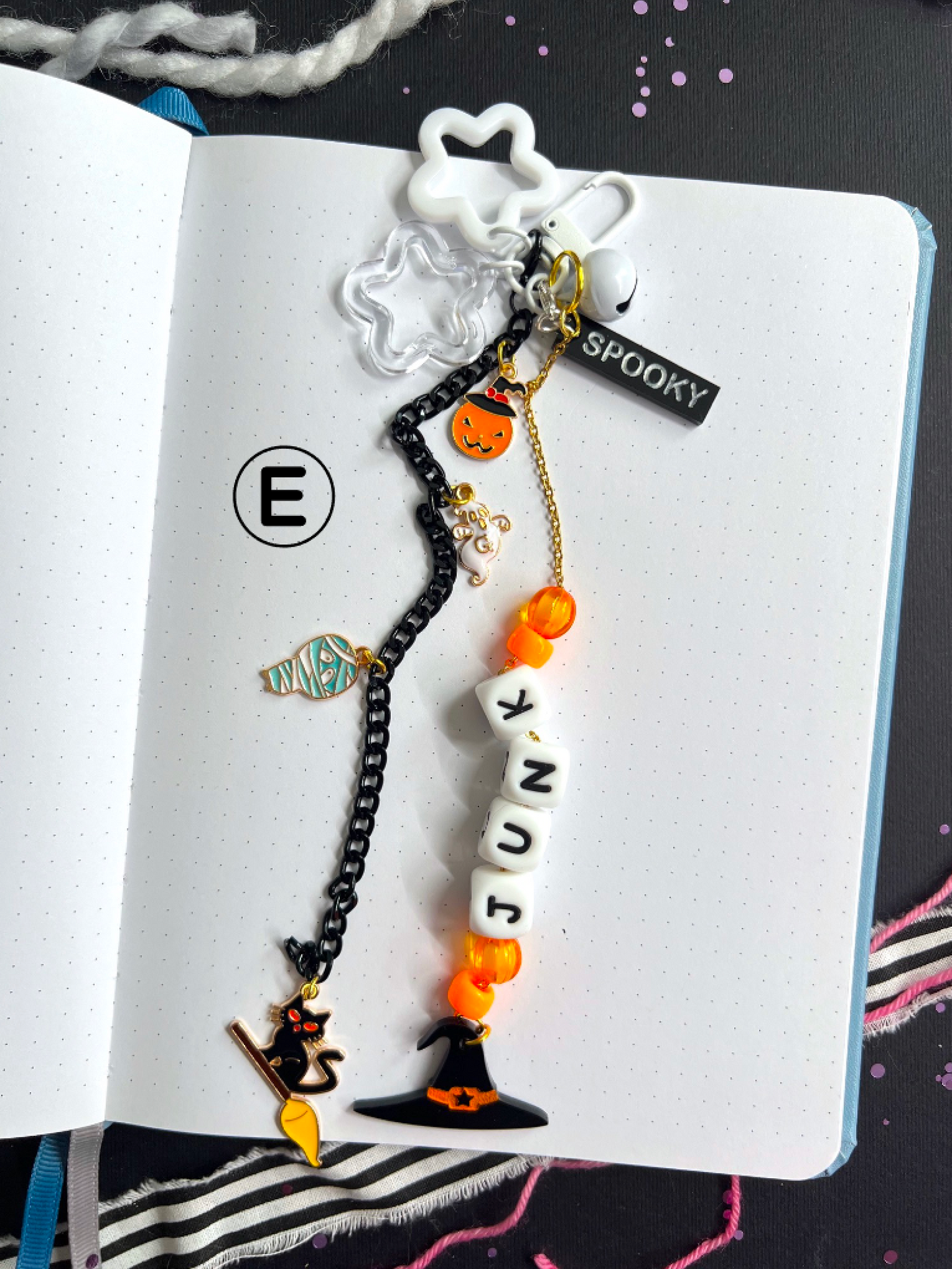 Handmade Halloween JUNK JOURNAL Charms