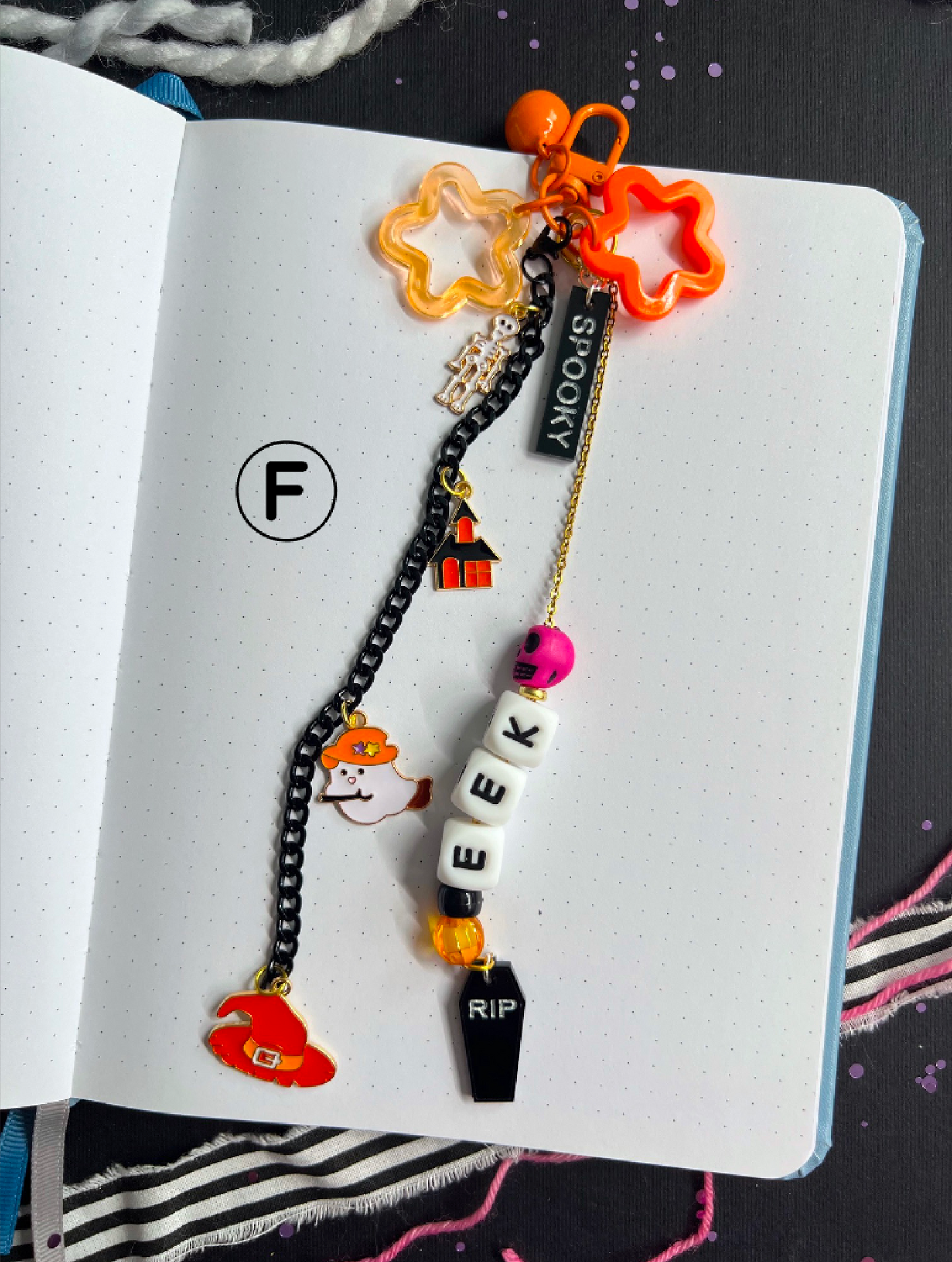 Handmade Halloween JUNK JOURNAL Charms