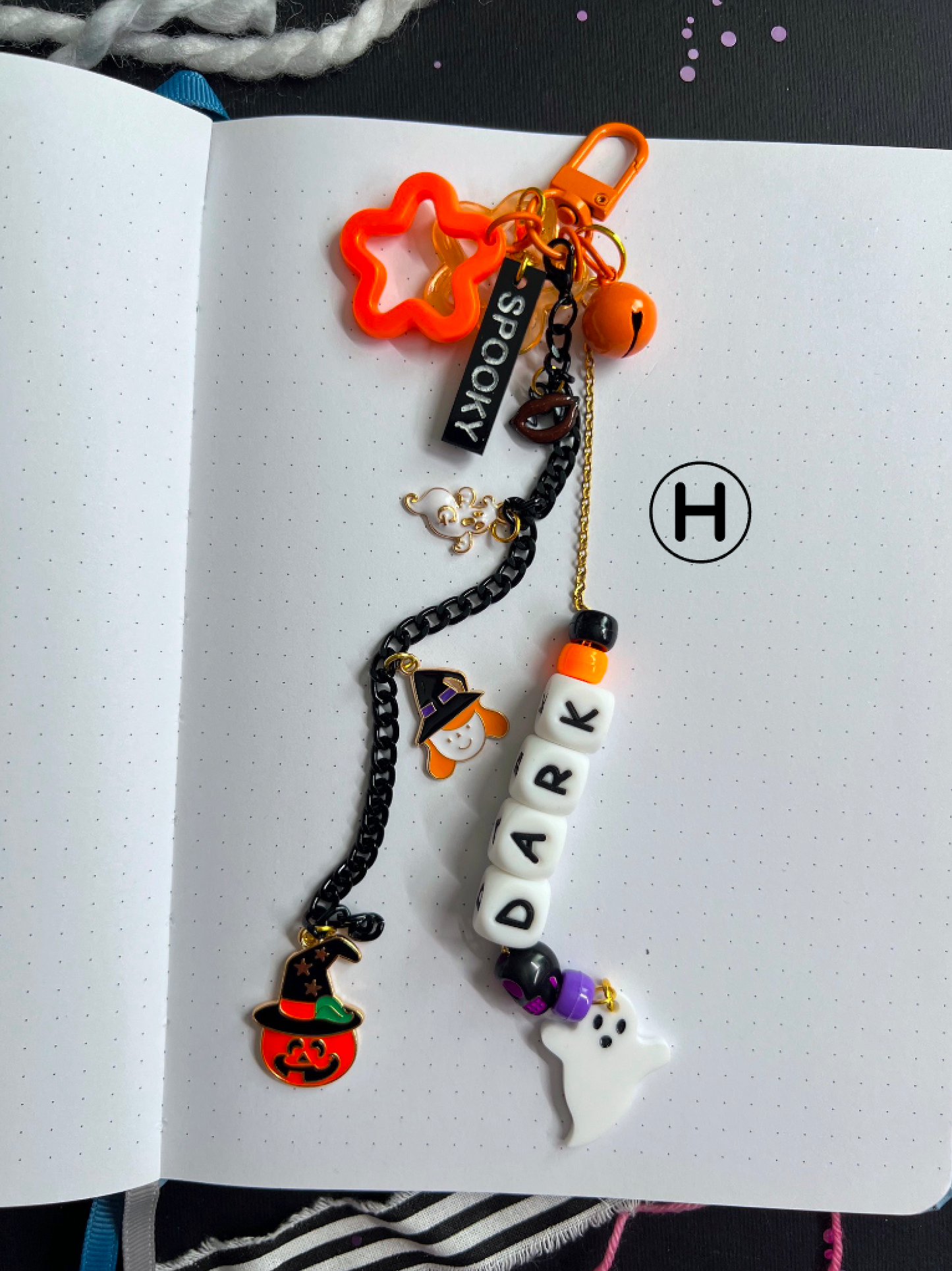 Handmade Halloween JUNK JOURNAL Charms