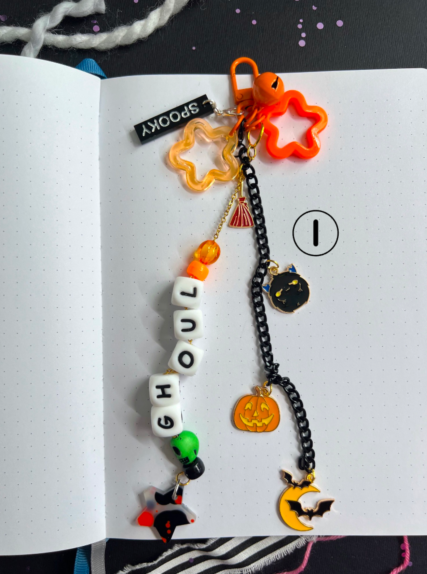 Handmade Halloween JUNK JOURNAL Charms