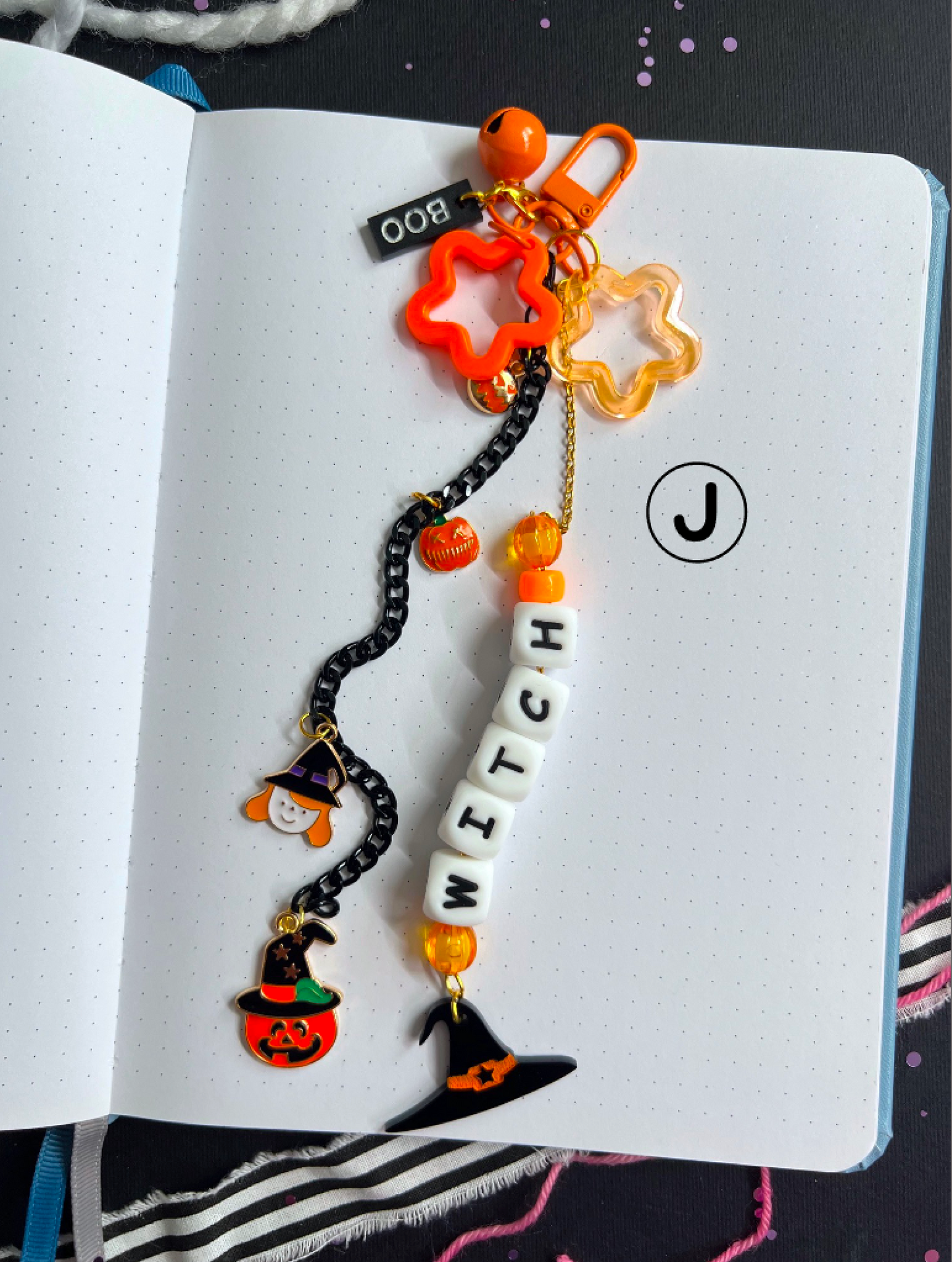 Handmade Halloween JUNK JOURNAL Charms