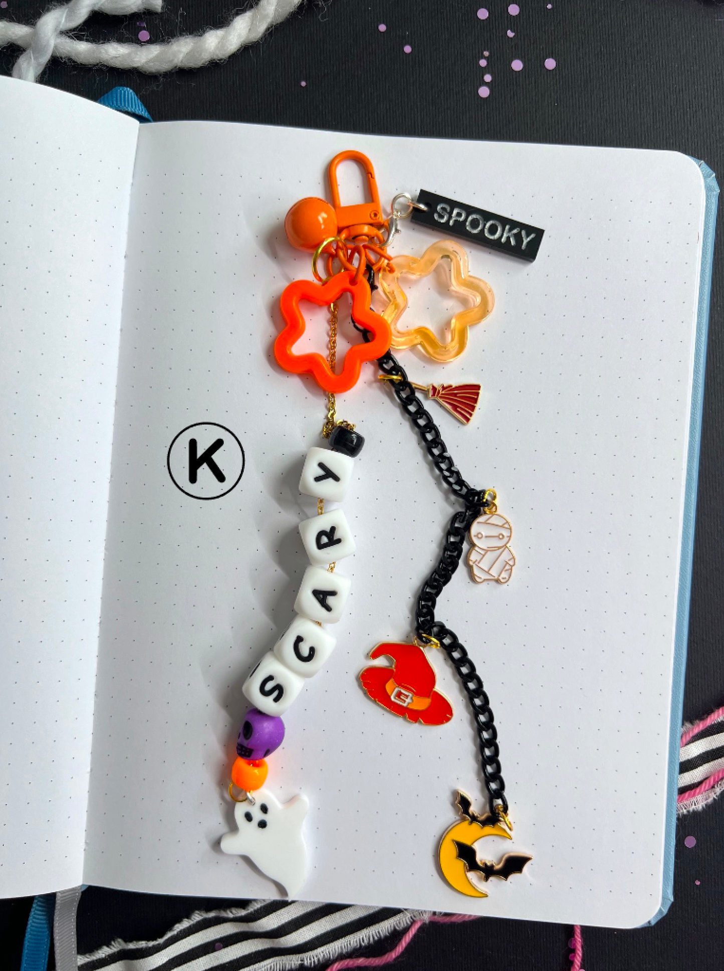 Handmade Halloween JUNK JOURNAL Charms