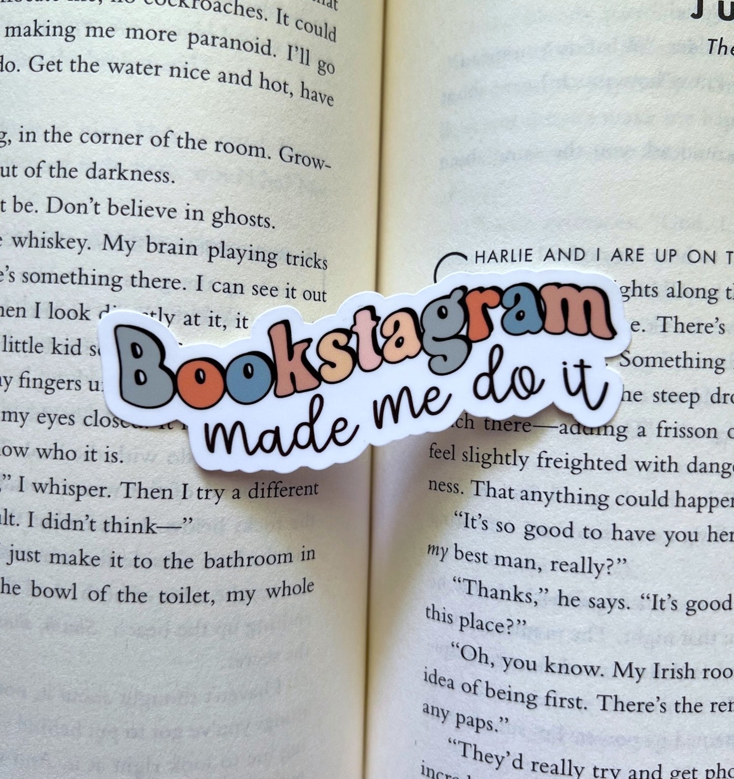 Bookstagram Made Me / Die Cut Sticker