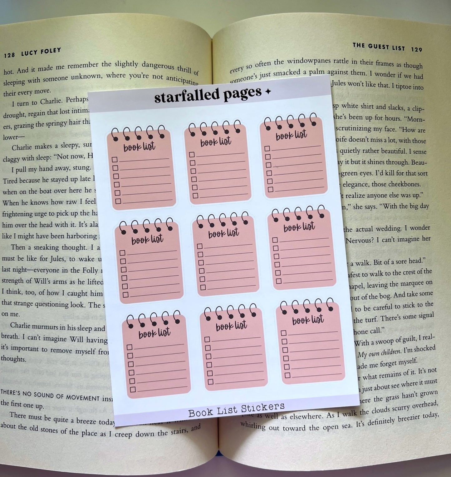 Book List Stickers