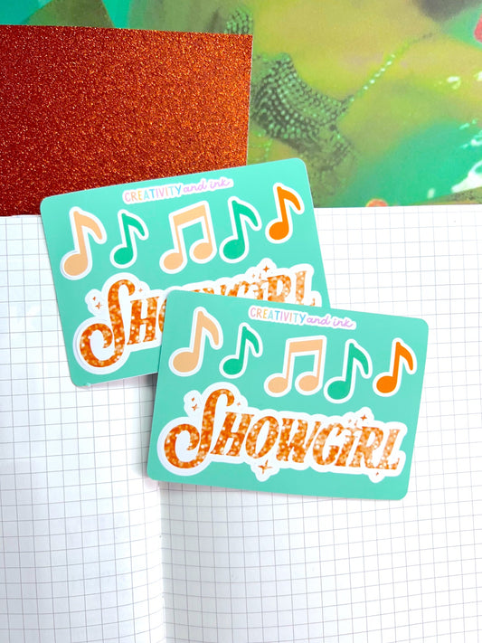 Showgirl Music Icons Sticker Sheet