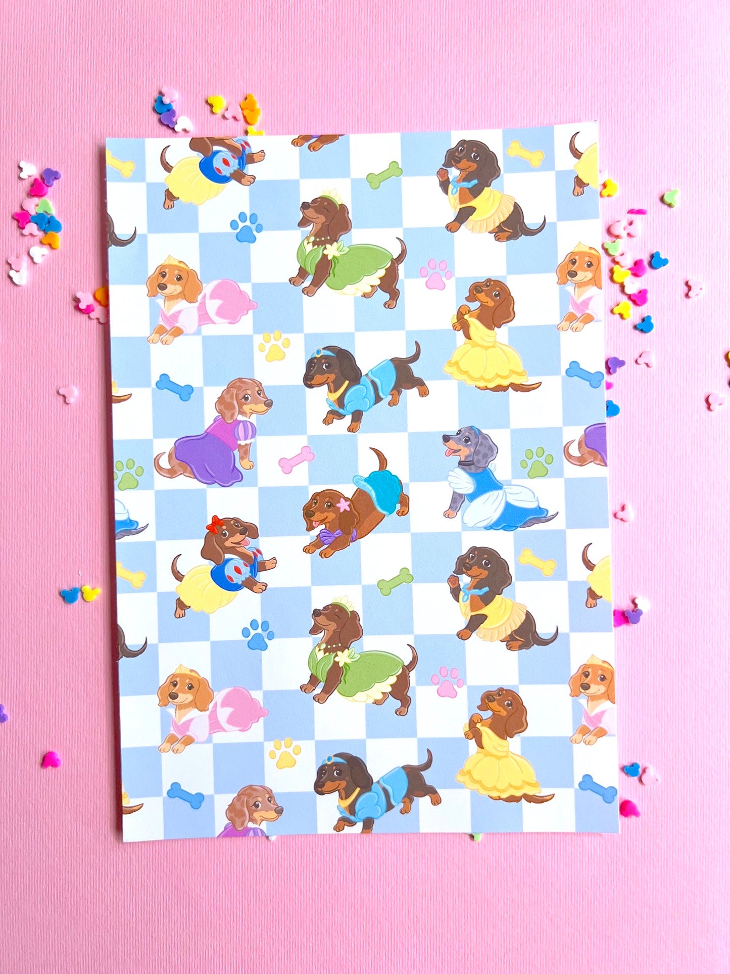 Princess Pals FULL PAGE Sticker Paper (6x9)