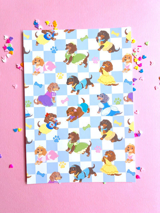 Princess Pals FULL PAGE Sticker Paper (6x9)