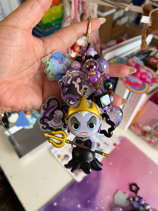 Handmade Fancy & Chunky Beaded Bag Charm - 7