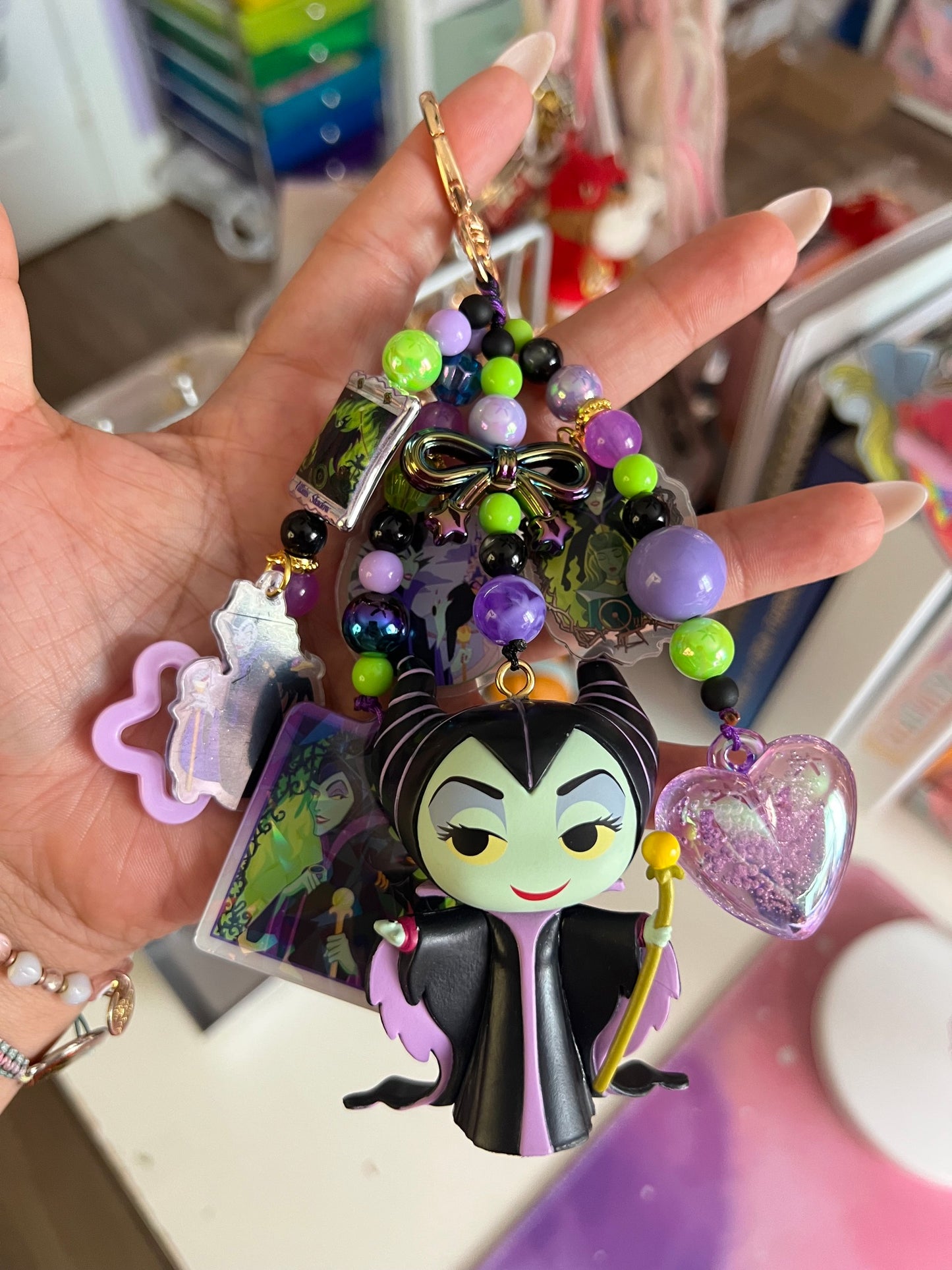 Handmade Fancy & Chunky Beaded Bag Charm - 36
